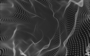 Çokgen alanı düşük Poli koyu arka plan, 3d render