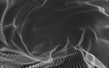 Çokgen alanı düşük Poli koyu arka plan, 3d render