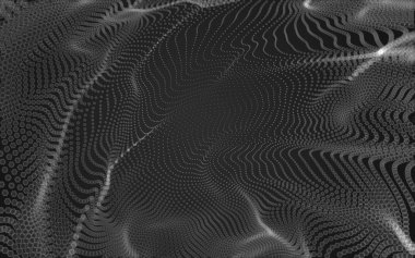 Çokgen alanı düşük Poli koyu arka plan, 3d render