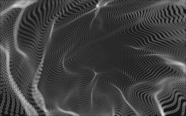 Çokgen alanı düşük Poli koyu arka plan, 3d render