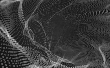 Çokgen alanı düşük Poli koyu arka plan, 3d render