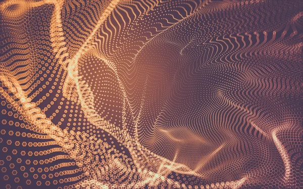 Çokgen alanı düşük Poli koyu arka plan, 3d render