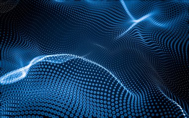 Çokgen alanı düşük Poli koyu arka plan, 3d render