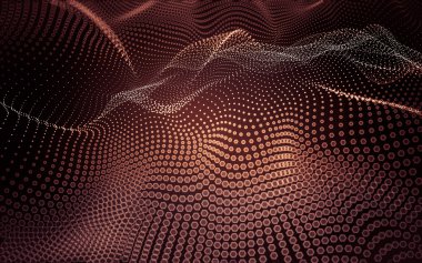 Çokgen alanı düşük Poli koyu arka plan, 3d render