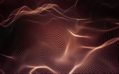 Çokgen alanı düşük Poli koyu arka plan, 3d render