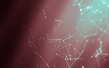 Çokgen alanı düşük Poli koyu arka plan, 3d render