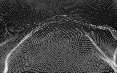 Çokgen alanı düşük Poli koyu arka plan, 3d render