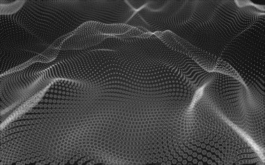 Çokgen alanı düşük Poli koyu arka plan, 3d render