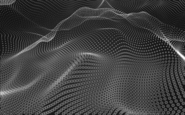 Çokgen alanı düşük Poli koyu arka plan, 3d render