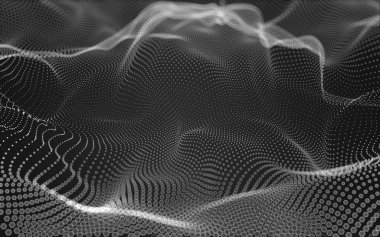 Çokgen alanı düşük Poli koyu arka plan, 3d render