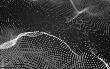 Çokgen alanı düşük Poli koyu arka plan, 3d render