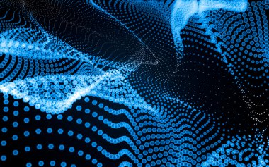 Çokgen alanı düşük Poli koyu arka plan, 3d render