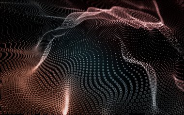 Çokgen alanı düşük Poli koyu arka plan, 3d render