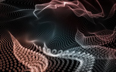 Çokgen alanı düşük Poli koyu arka plan, 3d render