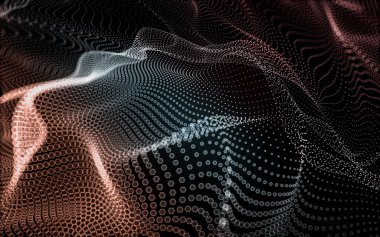 Çokgen alanı düşük Poli koyu arka plan, 3d render