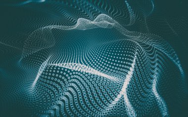 Çokgen alanı düşük Poli koyu arka plan, 3d render