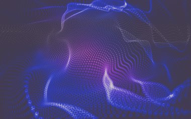 Çokgen alanı düşük Poli koyu arka plan, 3d render