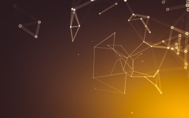 Çokgen alanı düşük Poli koyu arka plan, 3d render