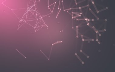 Çokgen alanı düşük Poli koyu arka plan, 3d render