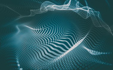 Çokgen alanı düşük Poli koyu arka plan, 3d render