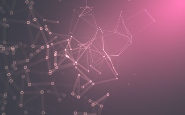 Çokgen alanı düşük Poli koyu arka plan, 3d render