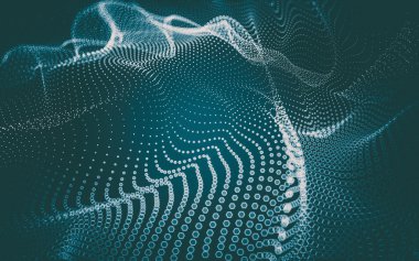 Çokgen alanı düşük Poli koyu arka plan, 3d render