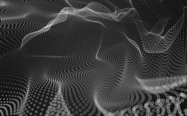 Çokgen alanı düşük Poli koyu arka plan, 3d render