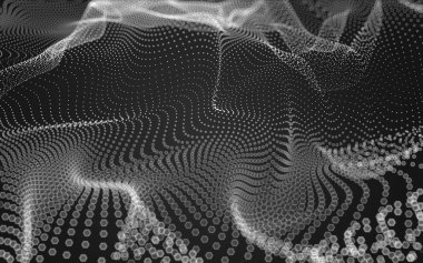 Çokgen alanı düşük Poli koyu arka plan, 3d render