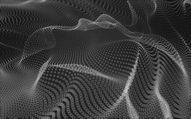 Çokgen alanı düşük Poli koyu arka plan, 3d render