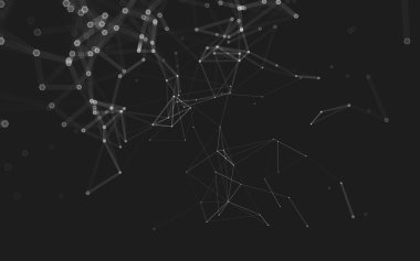 Çokgen alanı düşük Poli koyu arka plan, 3d render