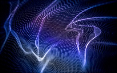 Çokgen alanı düşük Poli koyu arka plan, 3d render