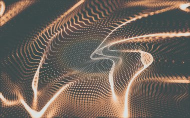 Çokgen alanı düşük Poli koyu arka plan, 3d render