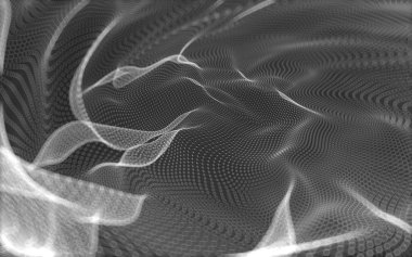 Çokgen alanı düşük Poli koyu arka plan, 3d render