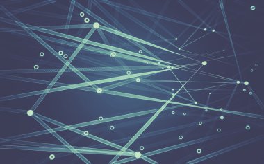 Çokgen alanı düşük Poli koyu arka plan, 3d render