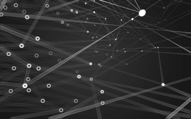 Çokgen alanı düşük Poli koyu arka plan, 3d render