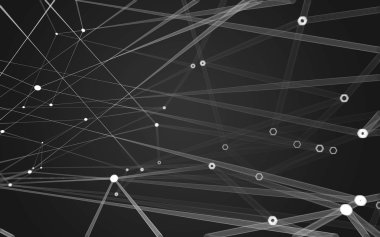 Çokgen alanı düşük Poli koyu arka plan, 3d render