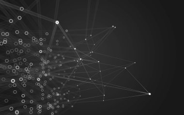 Çokgen alanı düşük Poli koyu arka plan, 3d render