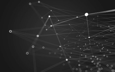 Çokgen alanı düşük Poli koyu arka plan, 3d render