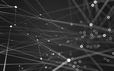 Çokgen alanı düşük Poli koyu arka plan, 3d render