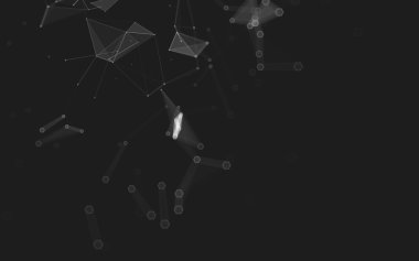 Çokgen alanı düşük Poli koyu arka plan, 3d render