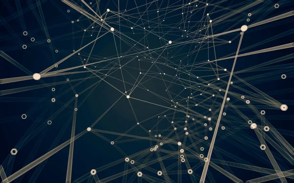 Çokgen alanı düşük Poli koyu arka plan, 3d render