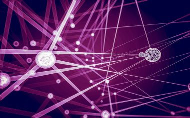 Çokgen alanı düşük Poli koyu arka plan, 3d render