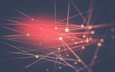 Çokgen alanı düşük Poli koyu arka plan, 3d render