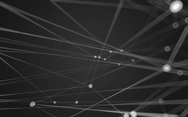 Çokgen alanı düşük Poli koyu arka plan, 3d render