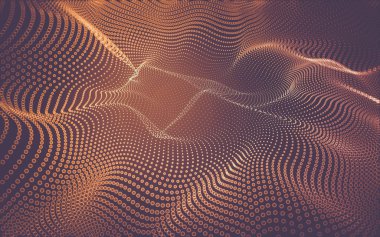 Çokgen alanı düşük Poli koyu arka plan, 3d render