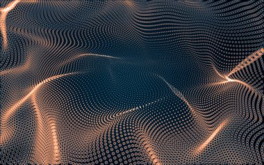 Çokgen alanı düşük Poli koyu arka plan, 3d render