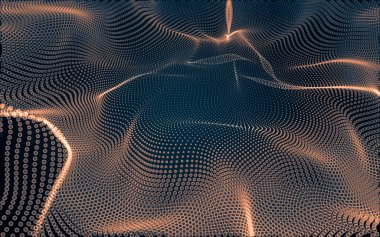 Çokgen alanı düşük Poli koyu arka plan, 3d render