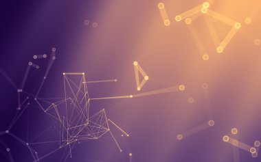 Çokgen alanı düşük Poli koyu arka plan, 3d render