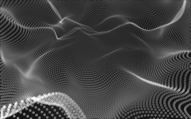 Çokgen alanı düşük Poli koyu arka plan, 3d render