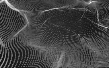 Çokgen alanı düşük Poli koyu arka plan, 3d render